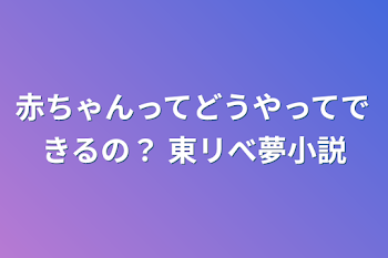 「赤ちゃんってどうやってできるの？ 東リべ夢小説」のメインビジュアル