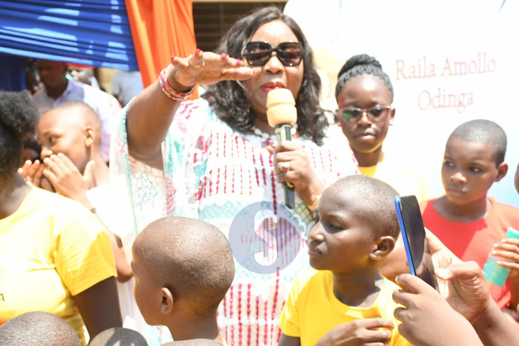 Ida Odinga during Azimio Leader Raila Odinga's 79th birthday in Malindi on Sunday, January 7, 2024.