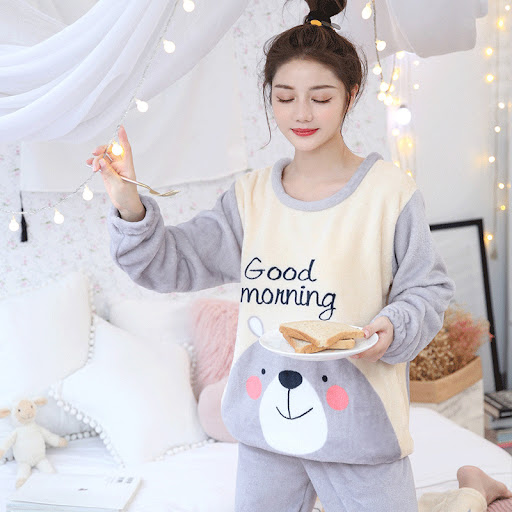 Title 3, Dames Coral Fleece Thermisch Pyjama Pak Heerlij...