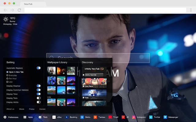 Detroit: Become Human Game HD New Tabs Theme