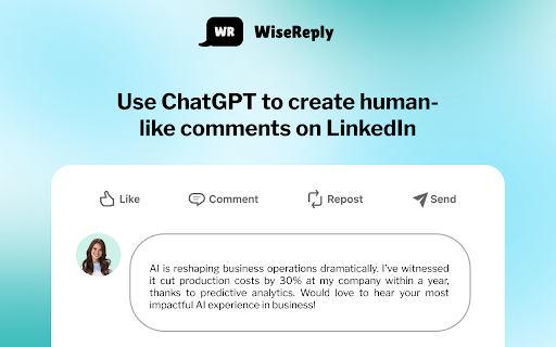 WiseReply - LinkedIn Comment Prompt Assistant