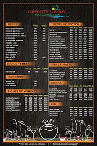 Coconut Lagoon menu 1