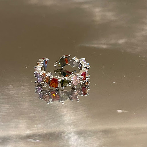Title 4, Fantasy Rainbow Zircon Inlaid Graceful Personal...