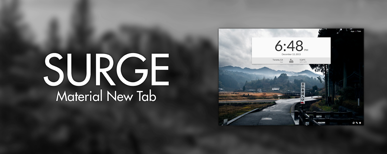 Surge - Material New Tab Preview image 2