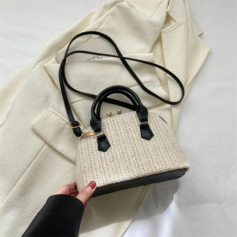 Sac à main tressé décontracté et simple pour femmes, sac à bandoulière, idéal pour un usage quotidien, confortable et élégant, parfait pour toutes occasions.