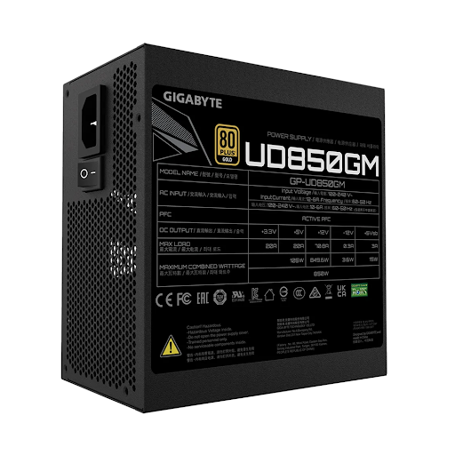 Nguồn máy tính GIGABYTE UD850GM - 850W - 80 Plus Gold - Full Modular (GP-UD850GM)