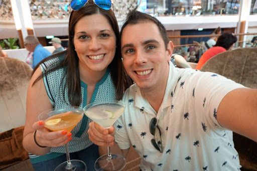 Sailaway time! Of course we had to start our cruise off with martinis from the Martini Bar, the hub of the ship located on Deck 3 in the Grand Central Plaza.