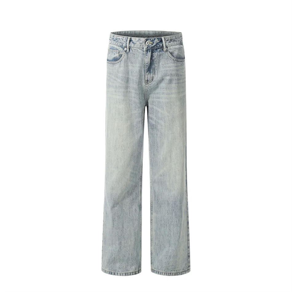 Jeans Americanos Retro para Hombre Estilo Personalidad Moda, Ajuste Cómodo, Diseño Clásico, Look Vintage para un Estilo Único y Atemporal.