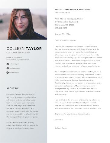 Colleen Taylor - Cover Letter template