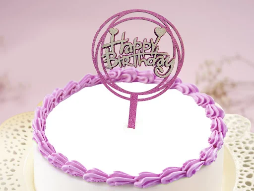 Happy Birthday Purple Cake Topper
