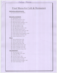 California Bar And Restaurant menu 1