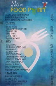 Navi Food Point menu 2