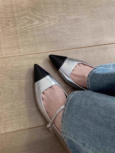 Title 5, Womens Pointed Stitching Middle Heel Ankle-str...