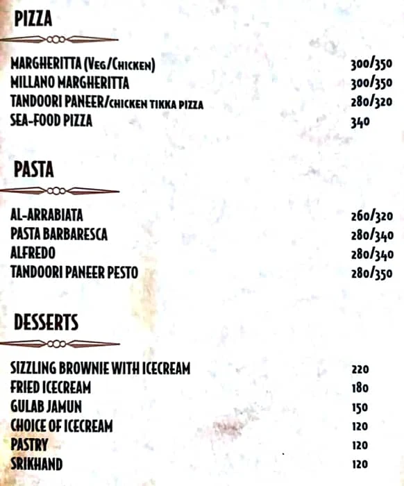 Deja Vu Resto Bar menu 