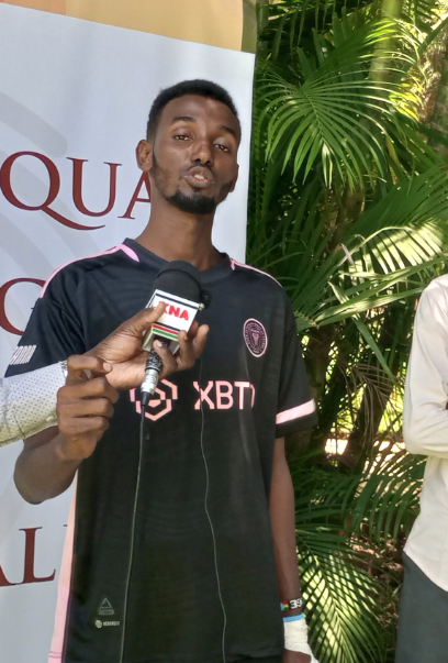 Aden Abdullahi, a student leader at Garissa University.