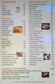 Surya Restaurant menu 1