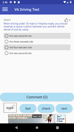 Virginia DMV Permit Test 2020