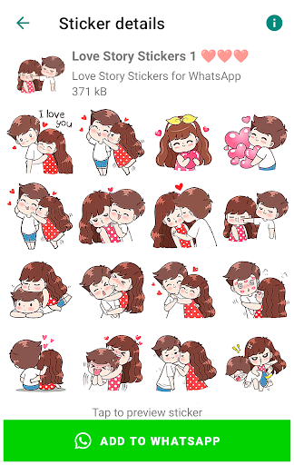 Screenshot Love Story Stickers