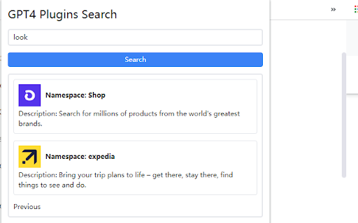 GPT4 Plugins Search