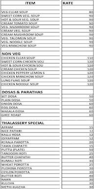 Thalassery Restaurant menu 1