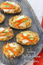 Skinny Buffalo Chicken Potato Skins was pinched from <a href="http://www.skinnytaste.com/2012/10/skinny-buffalo-chicken-potato-skins.html?utm_source=feedburner" target="_blank">www.skinnytaste.com.</a>