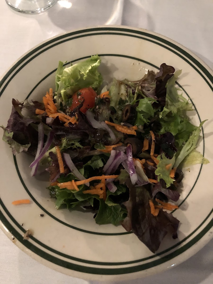 Salad with Italian dressing