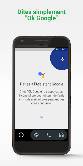 un téléphone utilisant Google Assistant