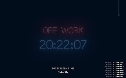 Neon work clock - newtab