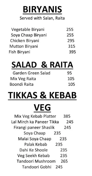 Masala Express menu 