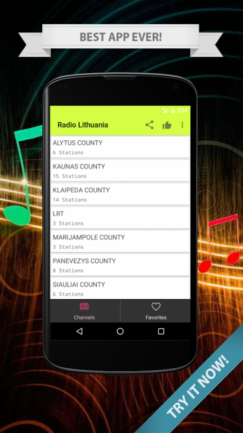 Android application Lithuania Radios on Internet screenshort