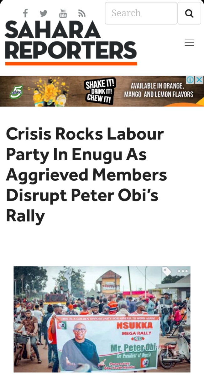 Peter Obi rally in enugu state