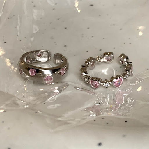 Title 5, Sweet Cool Loving Heart Zircon Female Ring a be...