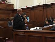 Henri van Breda's counsel, Piet Botha, in action in the high court in Cape Town.  