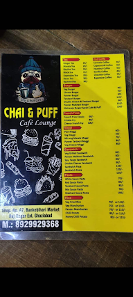 Chai & Pull Cafe Lounge menu 1