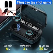 Tai Nghe Bluetooth Không Dây M10 Pro Tws V5.1 Bass Mạnh 3500Mah Nút Chạm Cảm Ứng Âm Thanh Hifi, Tặng Găng Chơi Game