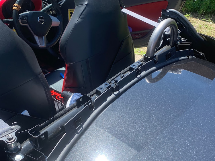 コペンのコペンLA400K・梅雨の晴れ間・自己満足仕様・ロールバー取付・DIYに関するカスタム事例の投稿画像1枚目