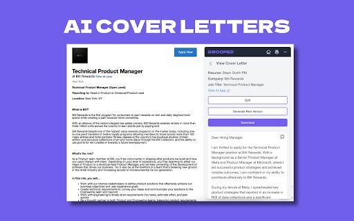 Swooped - Job Search Tracker, Resume Optimization, and AI Cover Letters