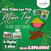 [E - Voucher] Vietourist - Tour Lục Tỉnh Miền Tây: Tiền Giang - Cần Thơ - Bạc Liêu - Sóc Trăng - Cà Mau - Châu Đốc