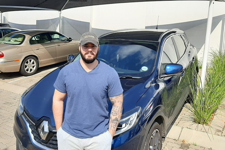 Francois de Jager with his problematic Renault Kadjar.