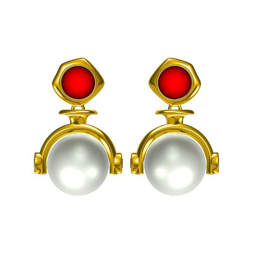 Title 4, Original Design White Crystal Red Retro French ...