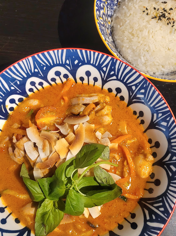 Panang red chicken curry.