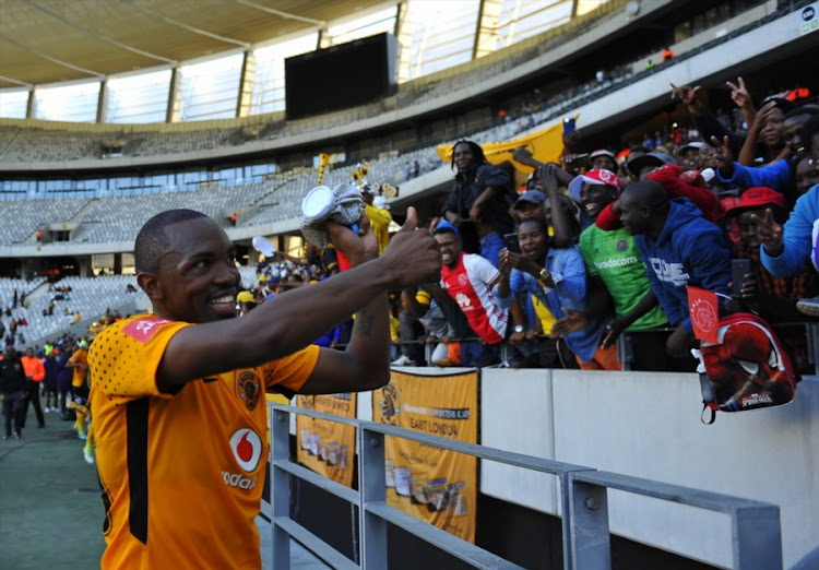 Bernard Parker of Kaizer Chiefs greets the fans after the Absa Premiership match between Ajax Cape Town and Kaizer Chiefs at Cape Town Stadium on May 12, 2018 in Cape Town, South Africa.