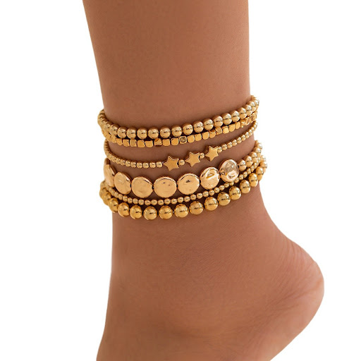 Title 6, Beach Handmade Beaded Stretch Anklet XINGX, a p...