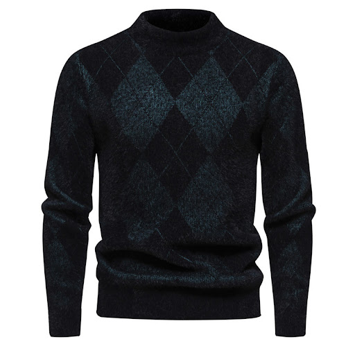 Title 11, Mens Fashionable Knitted Round Neck Printed Sl...