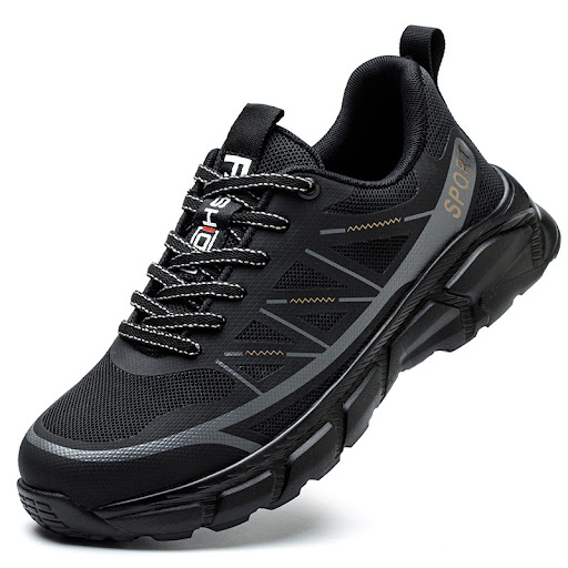 Title 6, Lightweight soft soled steel toe work shoes, an...