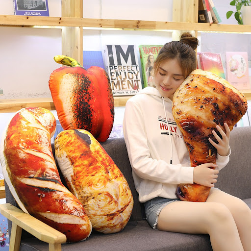 Title 19, Simulation Snack Barbecue Pillow. Experience th...