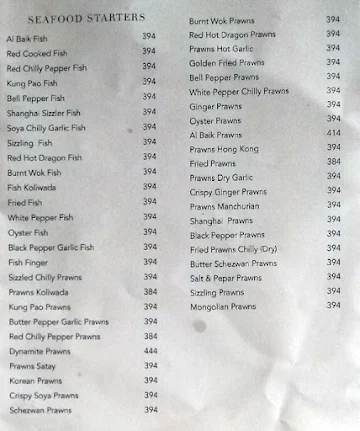 Jaffer Bhai's Delhi Darbar menu 