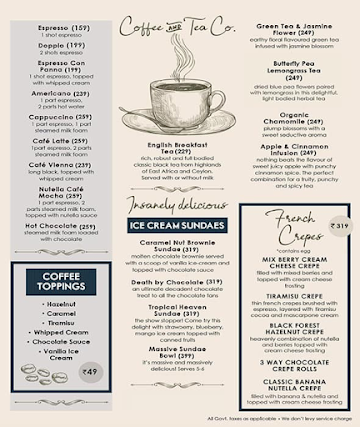 Cafeteria & Co. menu 