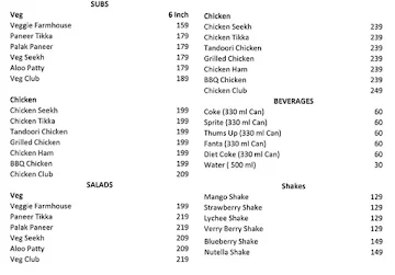 Sub Spot menu 