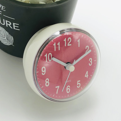 Title 2, Mini suction cup bathroom clock, anti-fog and w...